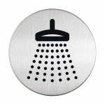 Durable 4938 23 Shower Pictogram Stainless Steel Round , 83mm 